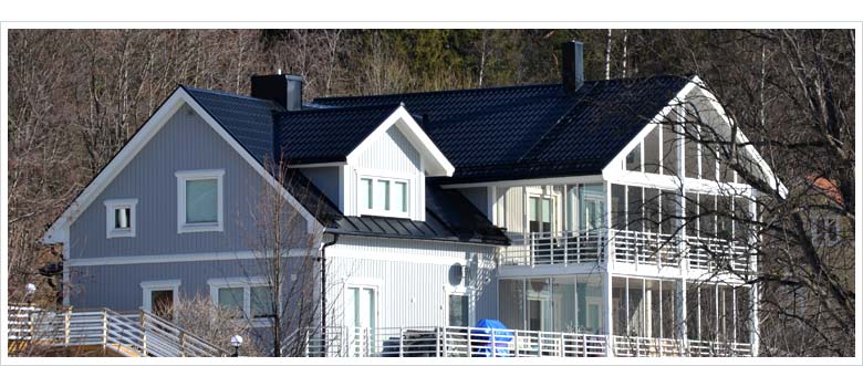En mix av dubbelfalsning och tegelprofil
